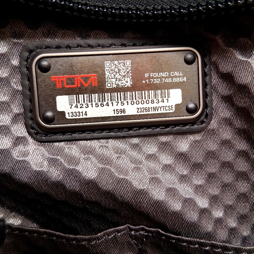 TUMI Alpha Bravo Nellis Black Blue Backpack TCS World Travel - Picture 12 of 12